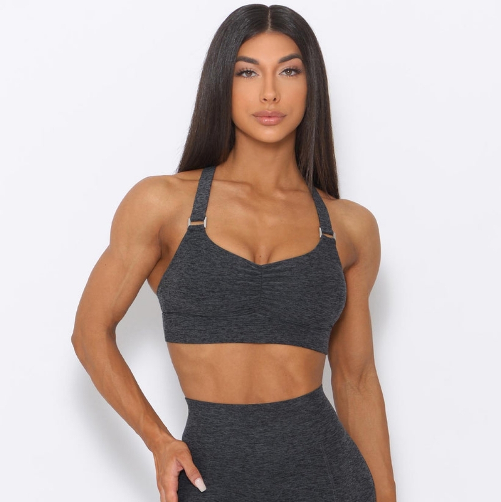 Perfection Sports Bra in Charcoal by Bombshell Sportswear